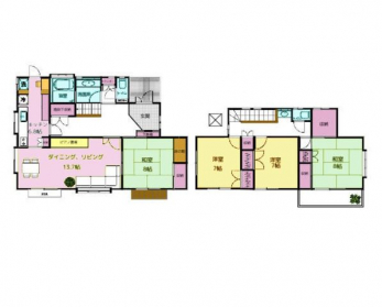 �Ԏ��}�i�̂P�ˌ��j�@4LDK