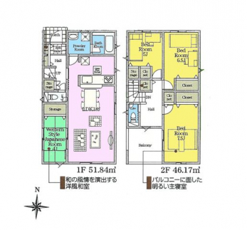 �Ԏ��}�i�̂P�ˌ��j�@4LDK