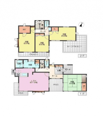 �Ԏ��}�i�̂P�ˌ��j�@4LDK+WIC