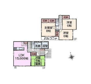 �Ԏ��}�i�̂P�ˌ��j�@4LDK