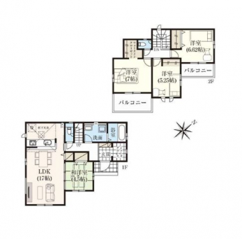 �Ԏ��}�i�̂P�ˌ��j�@4LDK�{WIC