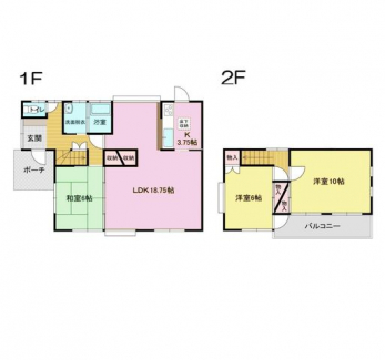 �Ԏ��}�i�̂P�ˌ��j�@3LDK