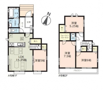 �Ԏ��}�i�̂P�ˌ��j�@4LDK