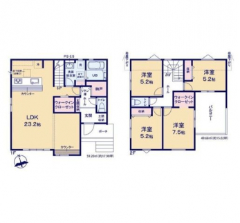 �Ԏ��}�i�̂P�ˌ��j�@4LDK