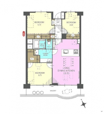 �Ԏ��}�i�̂P�}���V�����j�@3LDK