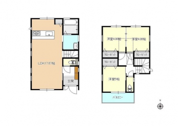 �Ԏ��}�i�̂P�ˌ��j�@3LDK