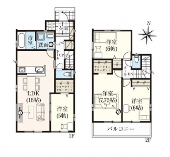 �Ԏ��}�i�̂P�ˌ��j�@4LDK