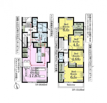 �Ԏ��}�i�̂P�ˌ��j�@4LDK