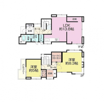 �Ԏ��}�i�̂P�ˌ��j�@2LDK