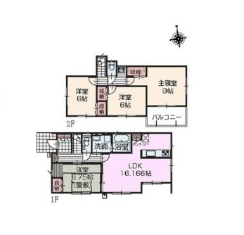 �Ԏ��}�i�̂P�ˌ��j�@4LDK