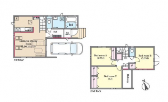 �Ԏ��}�i�̂P�ˌ��j�@3LDK