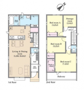 �Ԏ��}�i�̂P�ˌ��j�@3LDK