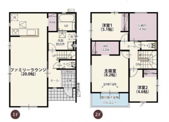 �Ԏ��}�i�̂P�ˌ��j�@3LDK