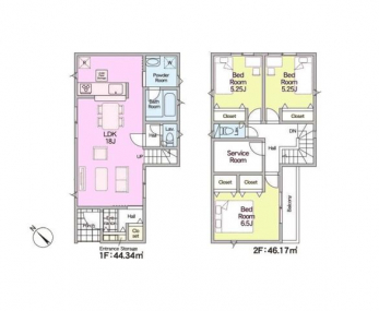 �Ԏ��}�i�̂P�ˌ��j�@3SLDK