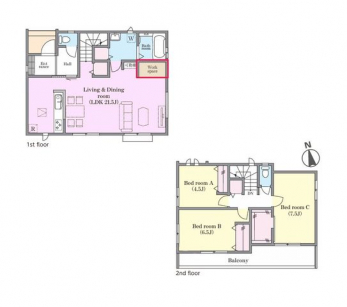 �Ԏ��}�i�̂P�ˌ��j�@3LDK