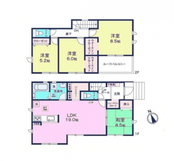 �Ԏ��}�i�̂P�ˌ��j�@4LDK�{2WIC