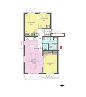 �Ԏ��}�i�̂P�}���V�����j�@3LDK