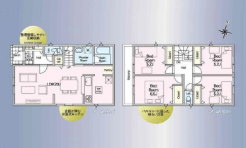 �Ԏ��}�i�̂P�ˌ��j�@4LDK