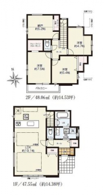 �Ԏ��}�i�̂P�ˌ��j�@3SLDK