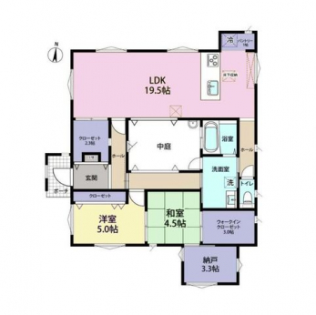 �Ԏ��}�i�̂P�ˌ��j�@3SLDK+�[��