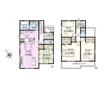 �Ԏ��}�i�̂P�ˌ��j�@3LDK