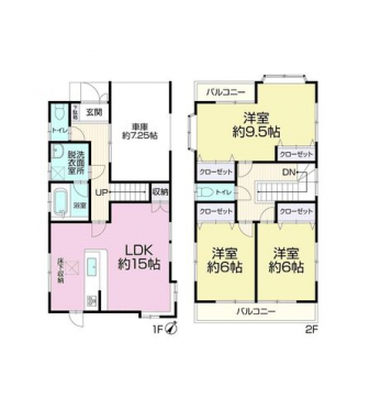 �Ԏ��}�i�̂P�ˌ��j�@3LDK