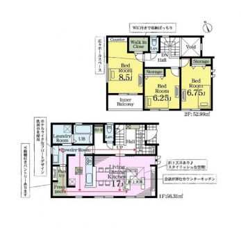 �Ԏ��}�i�̂P�ˌ��j�@3LDK