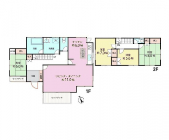 �Ԏ��}�i�̂P�ˌ��j�@4LDK