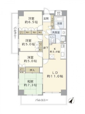 �Ԏ��}�i�̂P�}���V�����j�@4LDK