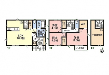 �Ԏ��}�i�̂P�ˌ��j�@3LDK�{���������[