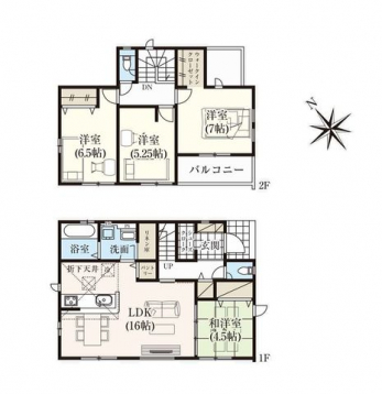 �Ԏ��}�i�̂P�ˌ��j�@4LDK