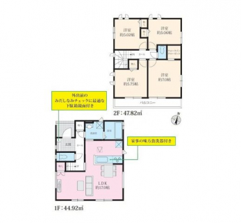 �Ԏ��}�i�̂P�ˌ��j�@4LDK�{WIC