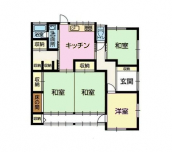 �Ԏ��}�i�̂P�ˌ��j�@3DK