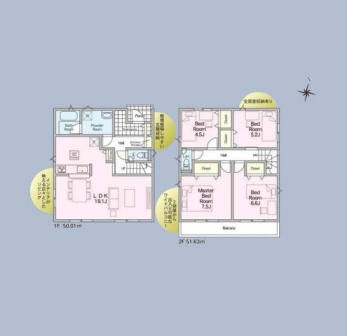 �Ԏ��}�i�̂P�ˌ��j�@4LDK