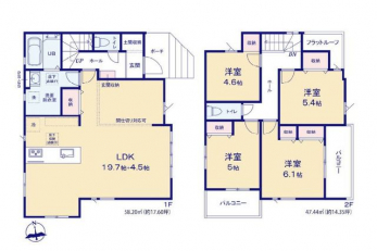 �Ԏ��}�i�̂P�ˌ��j�@4LDK