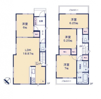 �Ԏ��}�i�̂P�ˌ��j�@4LDK