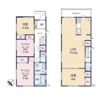 �Ԏ��}�i�̂P�ˌ��j�@2LDK