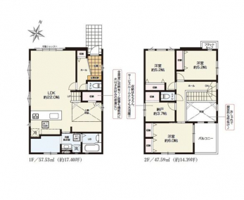 �Ԏ��}�i�̂P�ˌ��j�@3SLDK