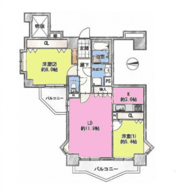 �Ԏ��}�i�̂P�}���V�����j�@2LDK