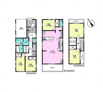 �Ԏ��}�i�̂P�ˌ��j�@5LDK�{2WIC