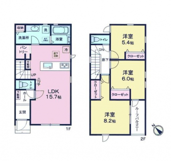 �Ԏ��}�i�̂P�ˌ��j�@3LDK