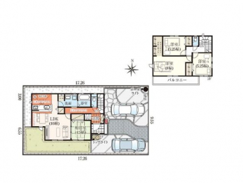 �Ԏ��}�i�̂P�ˌ��j�@4LDK