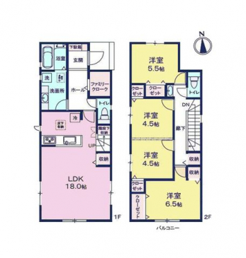 �Ԏ��}�i�̂P�ˌ��j�@4LDK