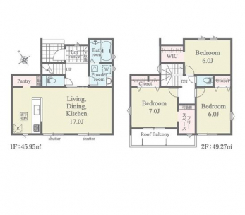 �Ԏ��}�i�̂P�ˌ��j�@3LDK