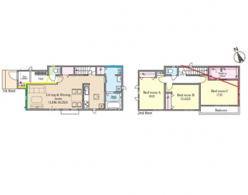 �Ԏ��}�i�̂P�ˌ��j�@3LDK