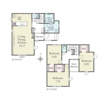 �Ԏ��}�i�̂P�ˌ��j�@3LDK