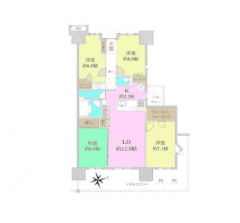 �Ԏ��}�i�̂P�}���V�����j�@4LDK�{2WIC