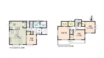 �Ԏ��}�i�̂P�ˌ��j�@4LDK