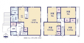 �Ԏ��}�i�̂P�ˌ��j�@4LDK