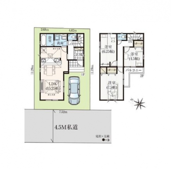 �Ԏ��}�i�̂P�ˌ��j�@3LDK